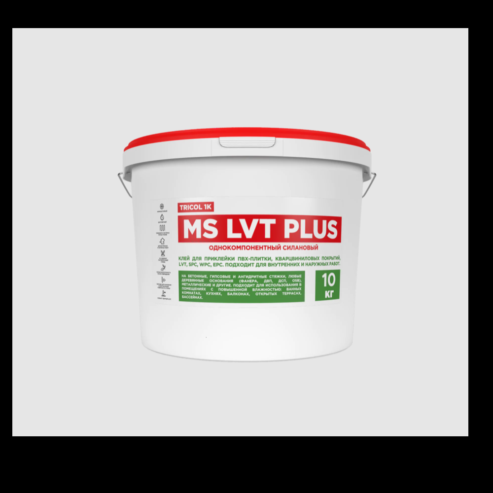 Клей для ПВХ, SPC и кварцвиниловых покрытий TRICOL 1K MS LVT PLUS Клей для ПВХ, SPC и кварцвиниловых покрытий TRICOL 1K MS LVT PLUS